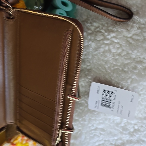 🍍🍍 LOW START Coach Signature PVC Brown Wallet Wristlet NWT - Picture 6 of 16